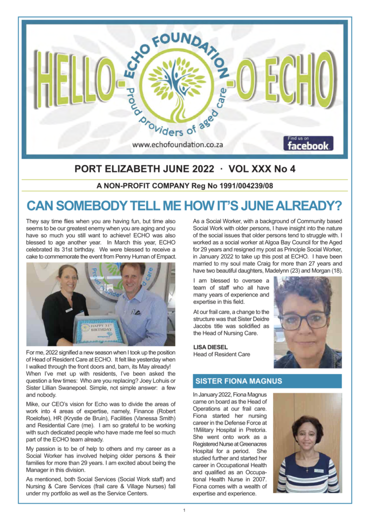 Latest News | Newsletters Archive | ECHO Foundation
